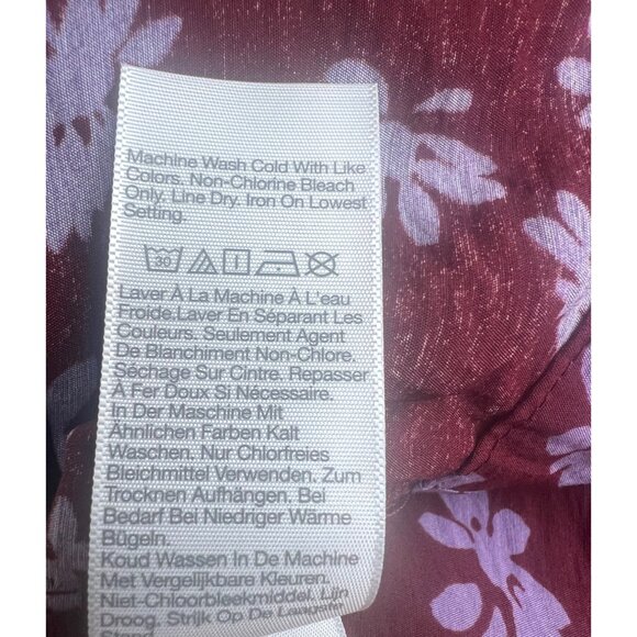 Madewell Womens Plus V-Neck Button-Front Shirt Floral Long Sleeve XXL - Picture 3 of 14